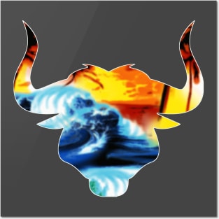 BULL ANIMAL DESIGN  cow beef ranching Posters and Art